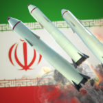Launch,Of,Missiles.,Iran,Flag,In,Background.,3d,Rendered,Illustration.