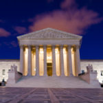 United,States,Supreme,Court,Building,At,Night,In,Washington,,Dc